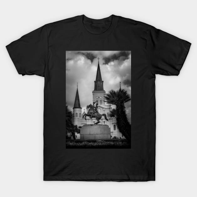 General Of New Orleans In Black and White T-Shirt by MountainTravel